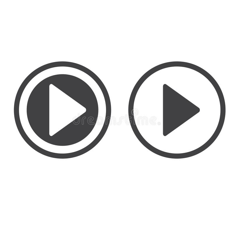 Video Stream Icon Line. Isolated Symbol on Online Education Topic