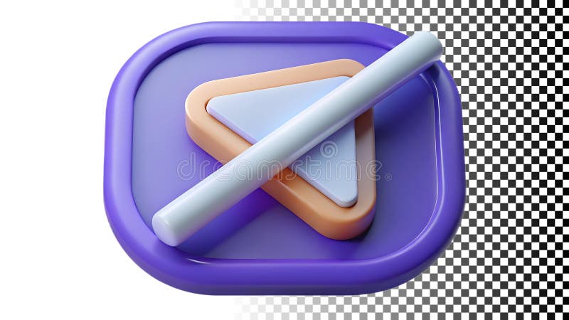 Play and pause button, representing media controls and playback function png transparent image Generative AI royalty free illustration
