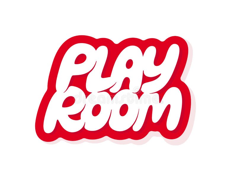 Play Room vector lettering stock illustration