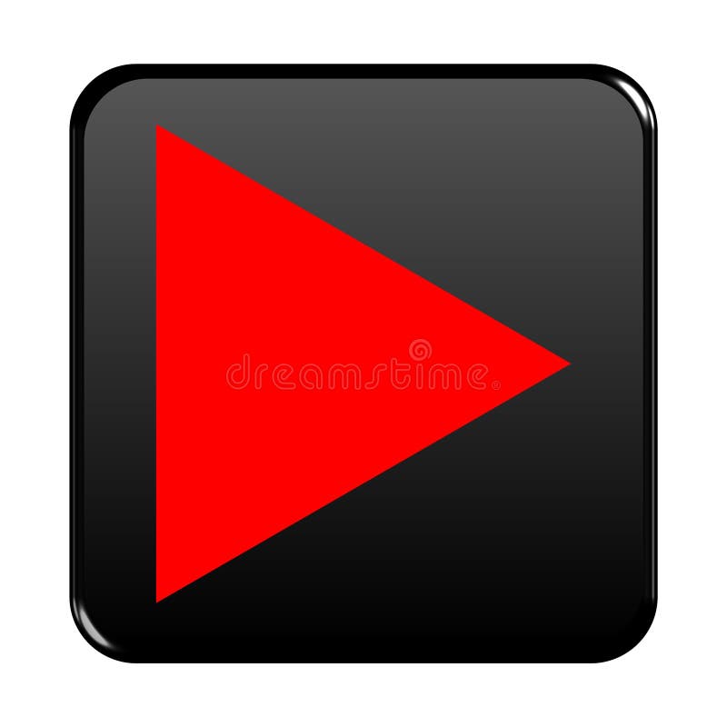 Play web button - a computer generated image. Music video logo illustrations