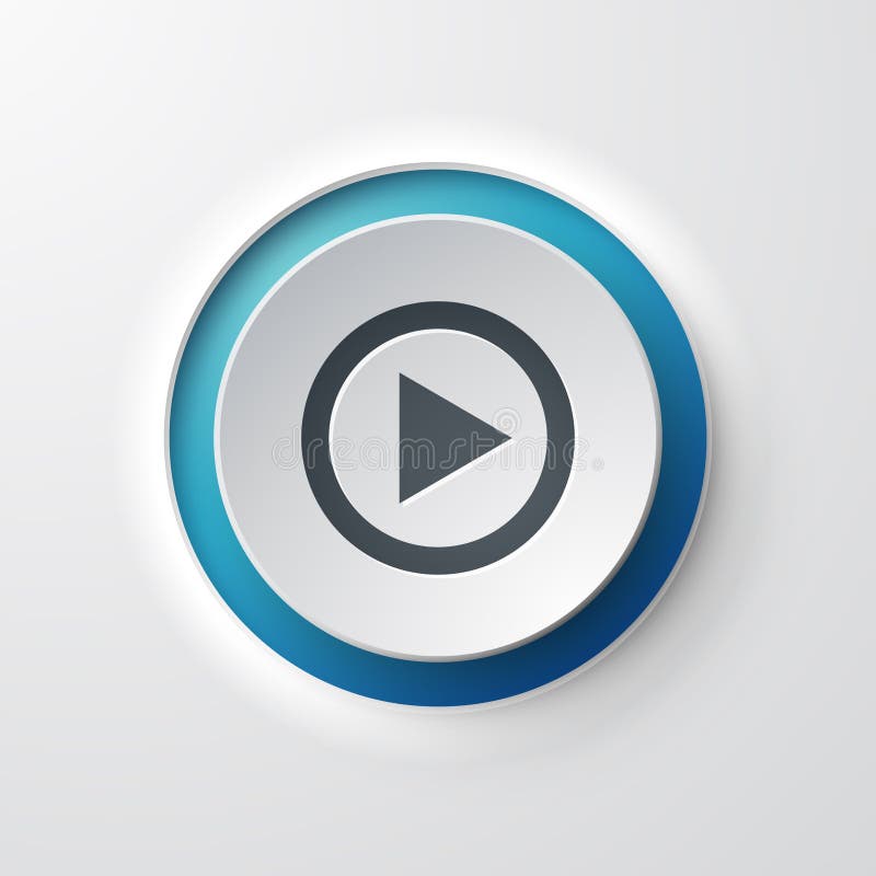 Play web icon push button stock illustration
