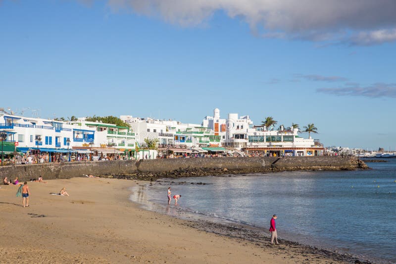 Playa Blanca, in Lanzarote, Spain royalty free stock images Playa Blanca, in Lanzarote, Spain royalty free stock images
