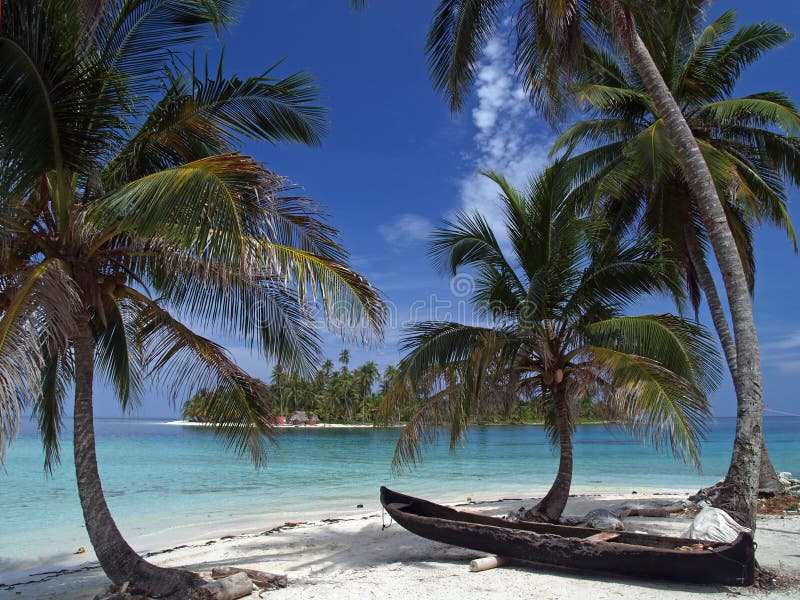 Tropical white sand beach in panama. Tropical white sand beach in panama