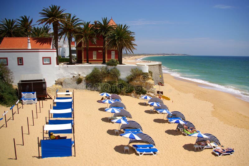 Armacao de Pera beach in Algarve, Portugal. Armacao de Pera beach in Algarve, Portugal