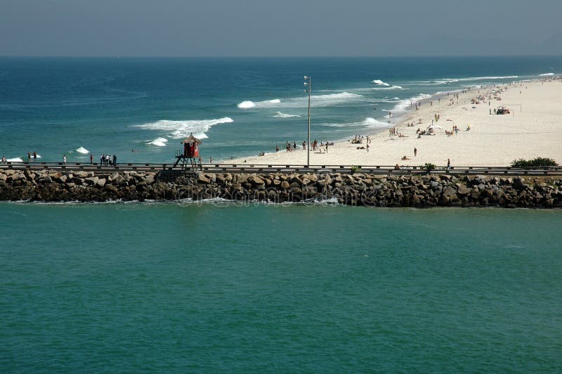 Playa de Barra DA Tijuca - Rio de Janeiro foto de archivo Playa de Barra DA Tijuca - Rio de Janeiro foto de archivo