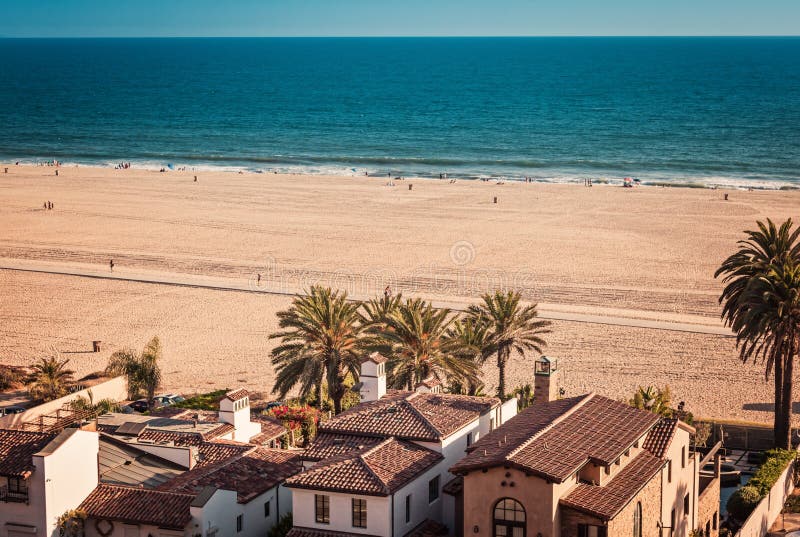 Playa de la arena de Santa Monica imagen de archivo Playa de la arena de Santa Monica imagen de archivo