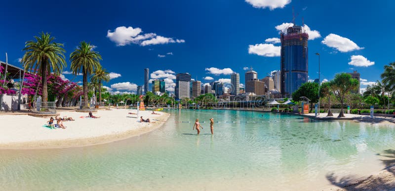 Playa de las calles en el Parkland del sur del banco, Brisbane Playa de las calles en el Parkland del sur del banco, Brisbane