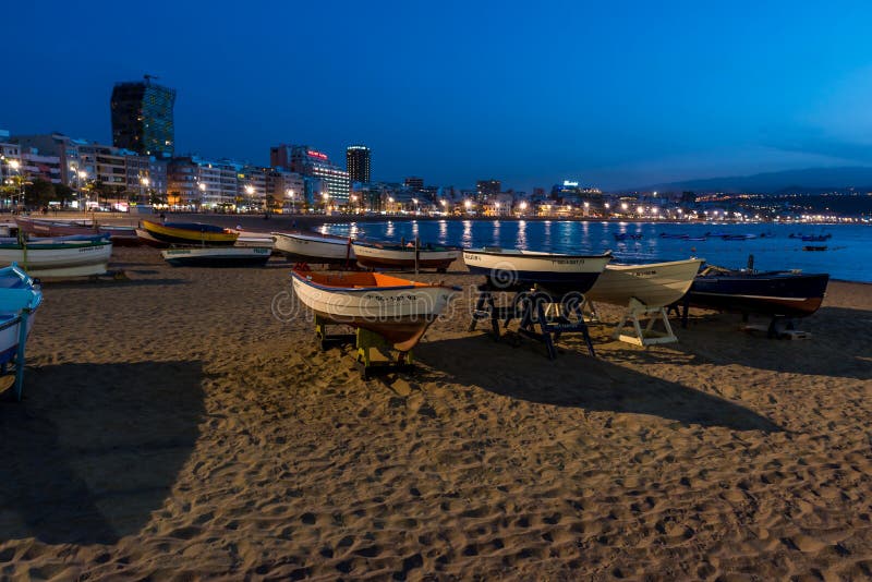 Playa de Las Canteras - Beach in Las Palmas de Gran Canaria stock photography Playa de Las Canteras - Beach in Las Palmas de Gran Canaria stock photography