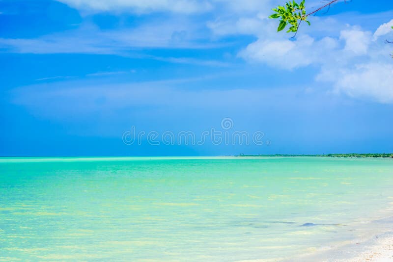 Playa de Paradies de la isla Holbox en Yucatán - México imagen de archivo Playa de Paradies de la isla Holbox en Yucatán - México imagen de archivo