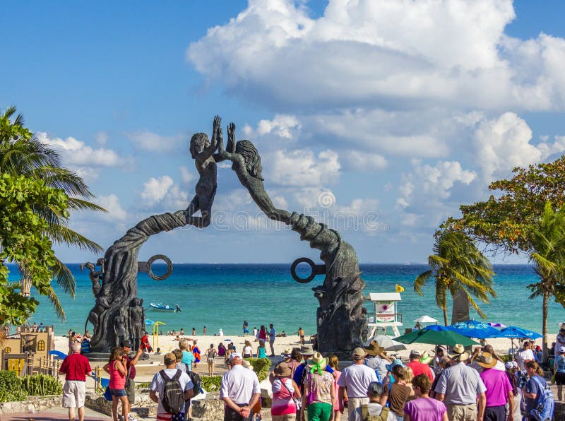 Playa del Carmen-Monument Yucatan Mexiko lizenzfreies stockbild Playa del Carmen-Monument Yucatan Mexiko lizenzfreies stockbild