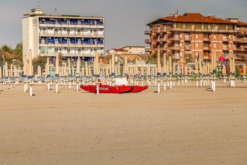 Playa EDITORIAL De Cervia En Italia Foto de archivo editorial - Imagen