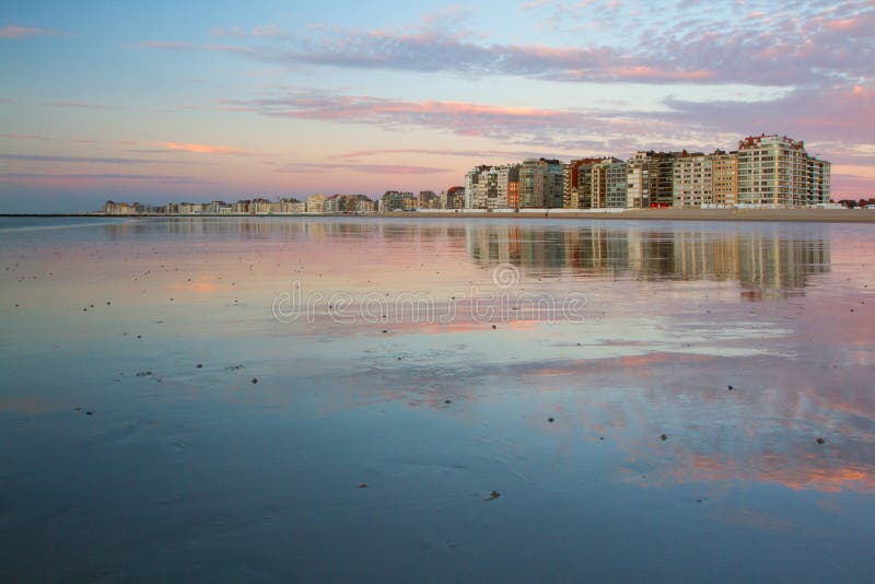 Playa en Bélgica, Knokke fotografía de archivo Playa en Bélgica, Knokke fotografía de archivo