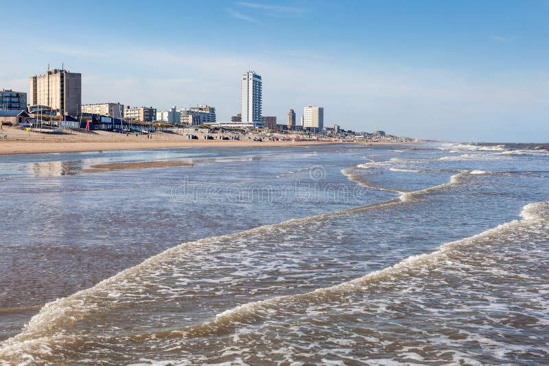 Playa en Zandvoort, Países Bajos imagen de archivo Playa en Zandvoort, Países Bajos imagen de archivo