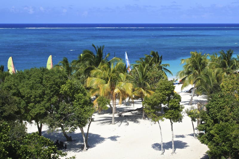 Playa Esmeralda, Holguin, Cuba stock afbeelding Playa Esmeralda, Holguin, Cuba stock afbeelding
