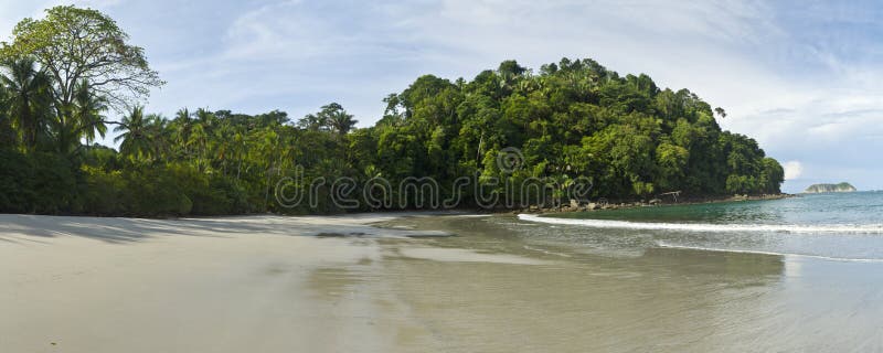 Quiet Manuel Antonio Beach Panorama stock image Quiet Manuel Antonio Beach Panorama stock image