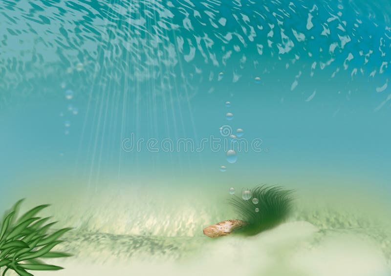 Playa subacuática ilustración del vector Playa subacuática ilustración del vector