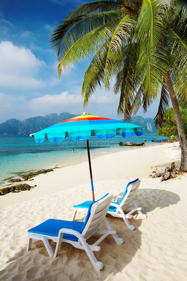 Tropical beach, Phi-Phi Islands, Andaman Sea, Thailand. Tropical beach, Phi-Phi Islands, Andaman Sea, Thailand