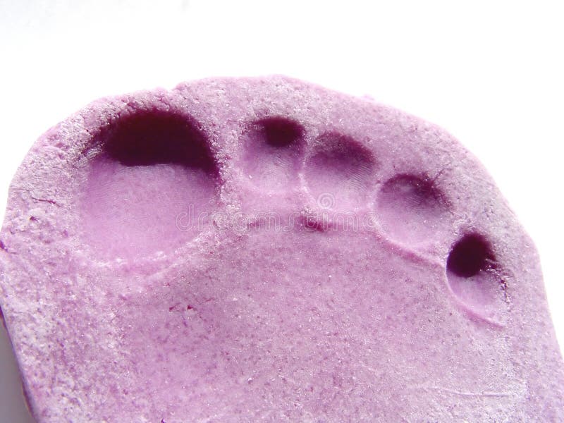 Playdough Foot Print royalty free stock photo