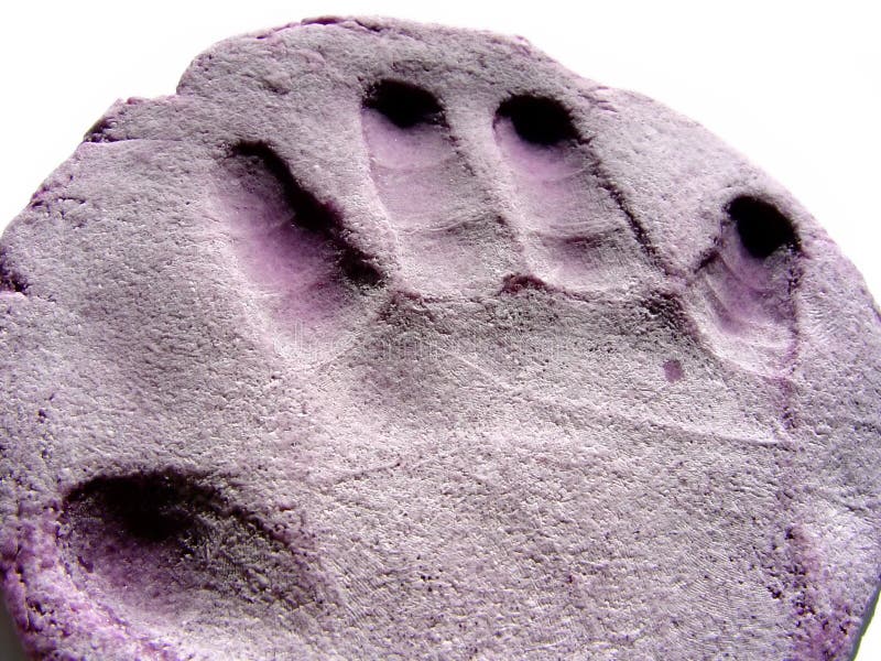 Playdough Hand Print stock photography