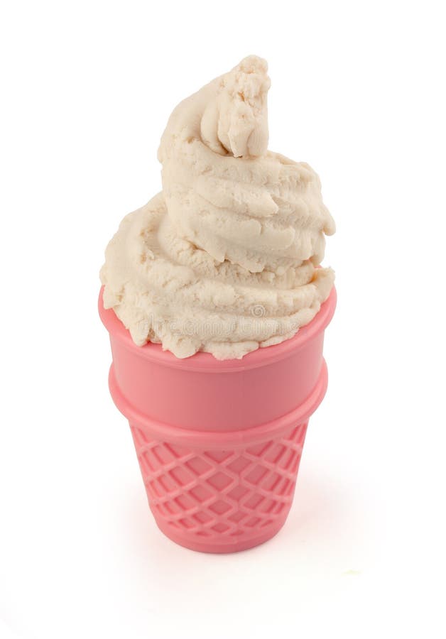 Playdough ice cream in a waffle cup stock photos