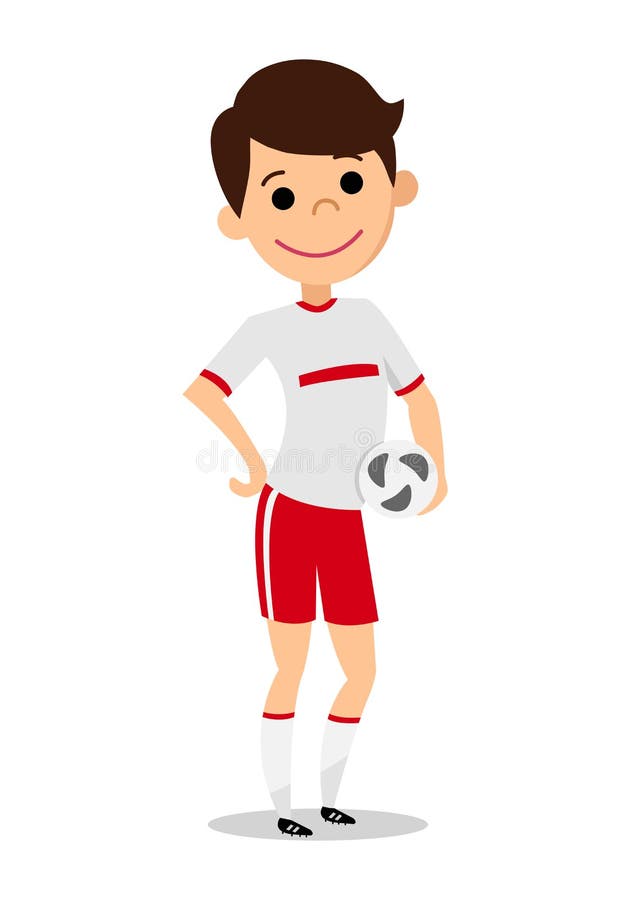 The Player Holds the Ball. Man in Football Uniform. Stock Vector ...