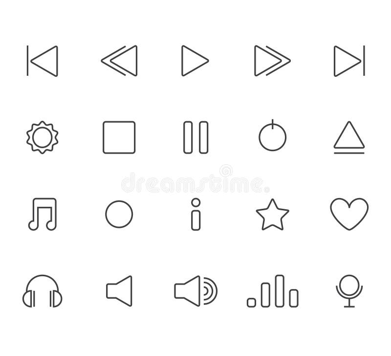 Player icons royalty free illustration