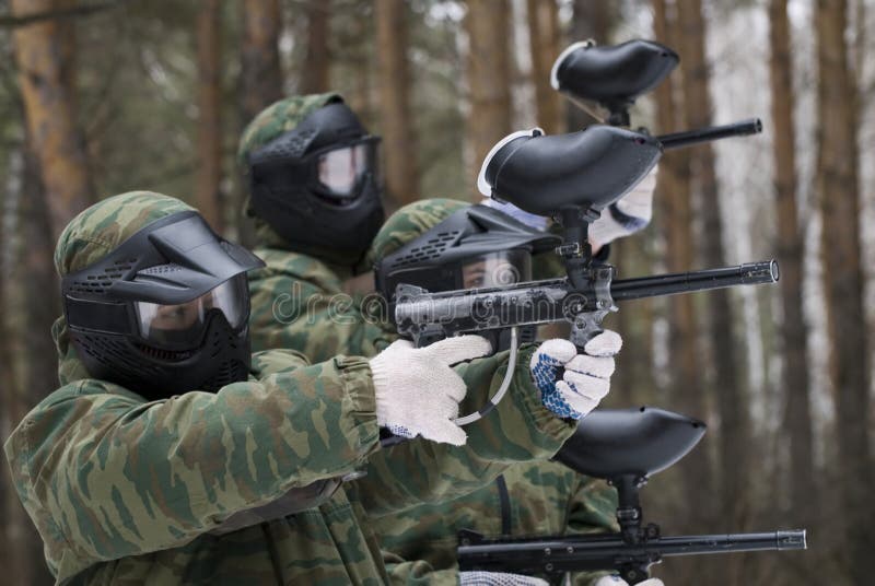 Aiming Paintball Extreme Sport Game Stock Photo Image of leisure