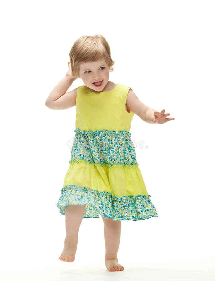 Playful baby girl dancing stock photo. Image of active 29240220