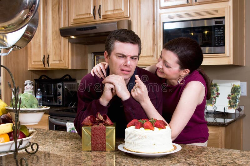 Playful Couple in the Kitchen - Horizontal