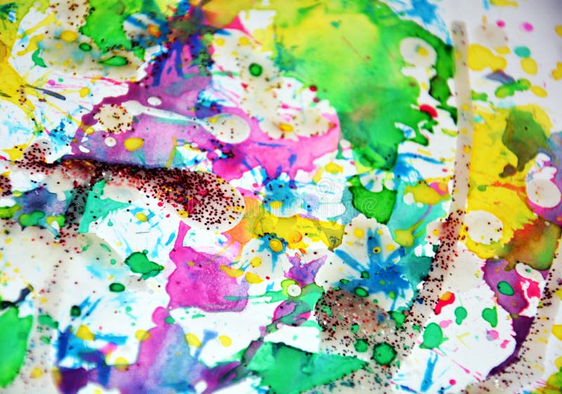 Playful sparkling blurred vivid pastel shapes, abstract watercolor pastel hues