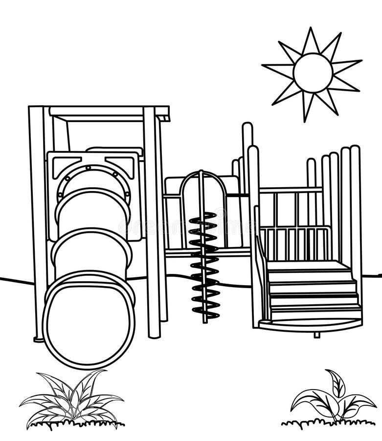 school playground coloring pages