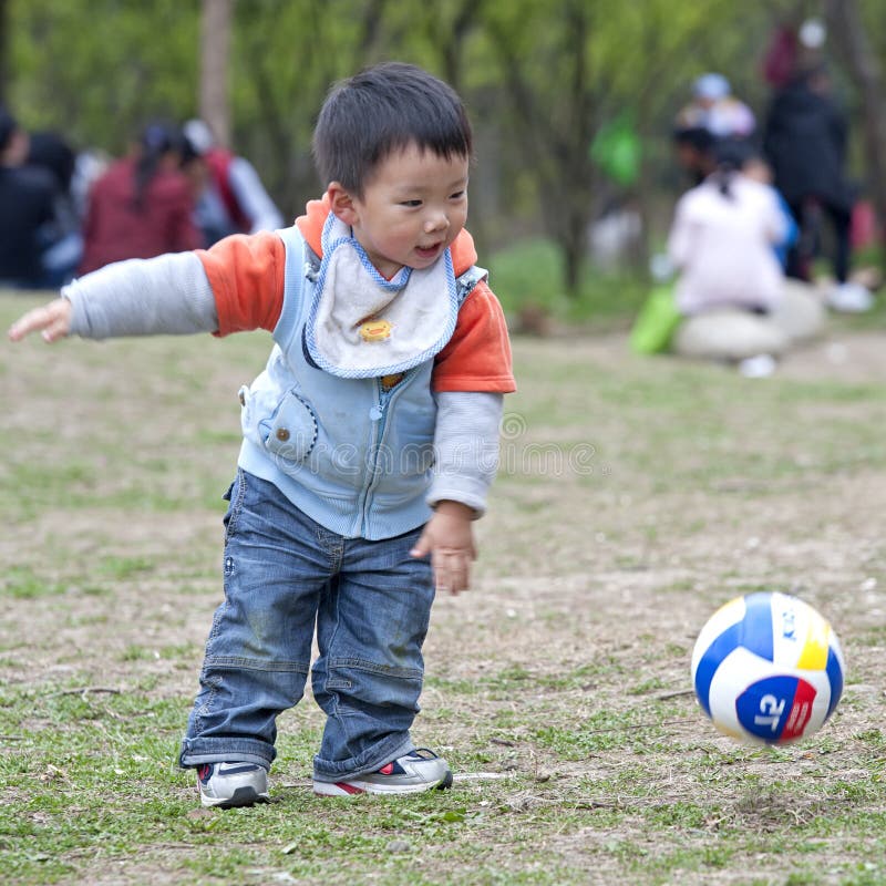 Little Baby Boy Winner Playing Sport Game Stock Photo Image of male
