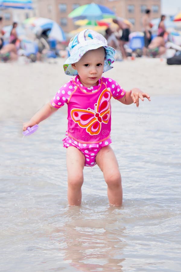 Playing on the beach