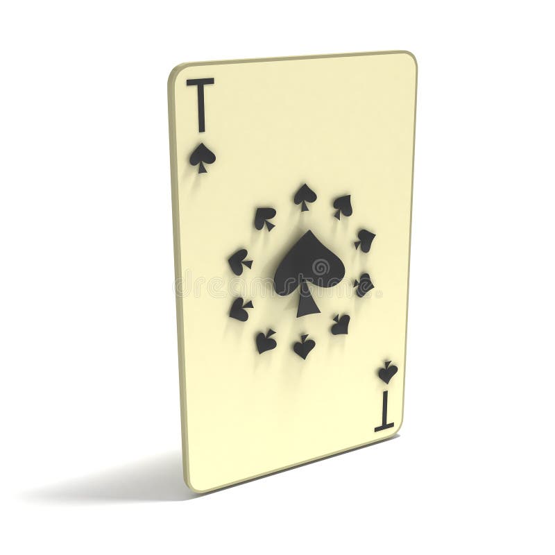 Playing Card: Ace of Spades as 11 spots