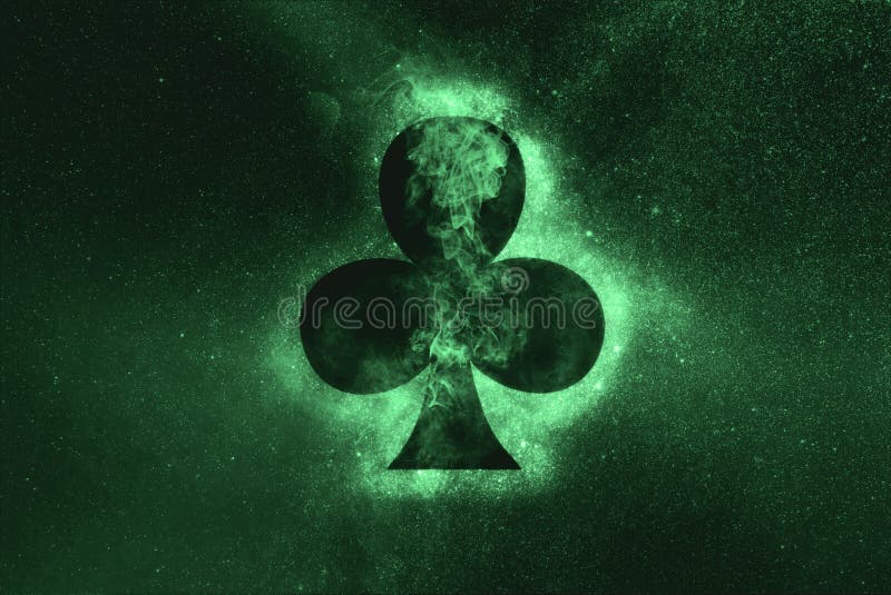 Playing card. Clubs symbol stock illustration. Illustration of milky