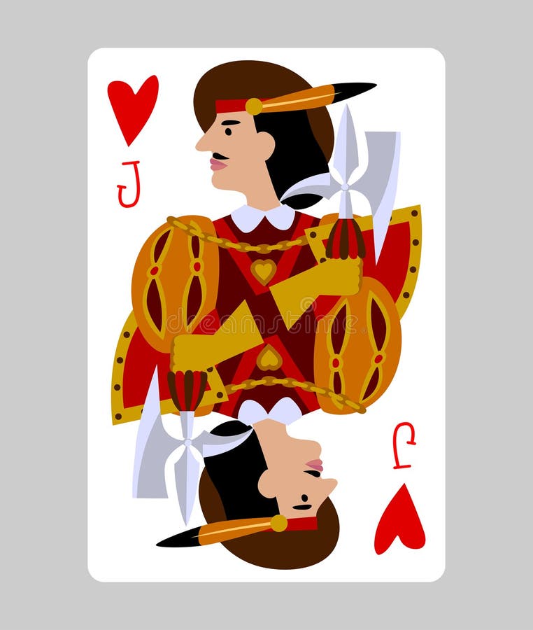 Diamond suit playing cards of King, Queen and Jack in funny modern flat  style Stock Vector