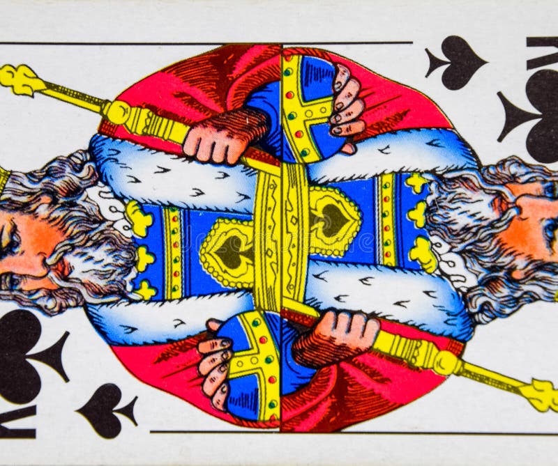Playing card king of spades, suit of royalty free stock photos