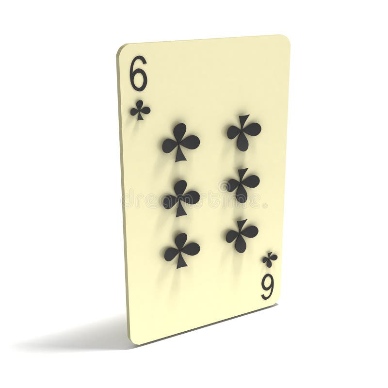 Playing Card: Six of Clubs