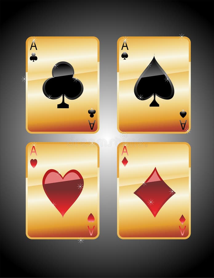 Aces stock vector. Illustration of playng, casino, black 27486823