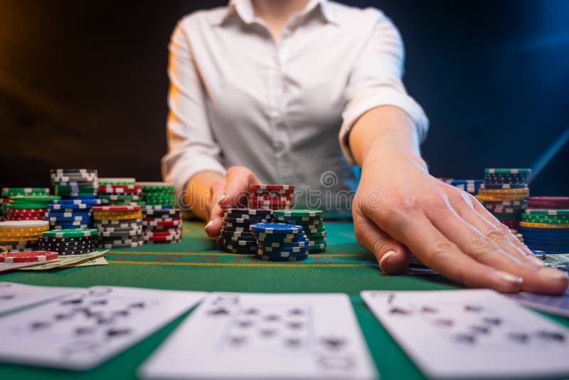 Playing Cards in a Casino, a Girl Shows a Winning Combination. Success and  Victory. Poker, Blackjack, Texas Poker Stock Image - Image of hand, choice:  161398193