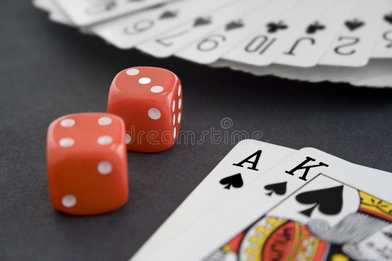Playing Cards And Dice Picture. Image 3635476