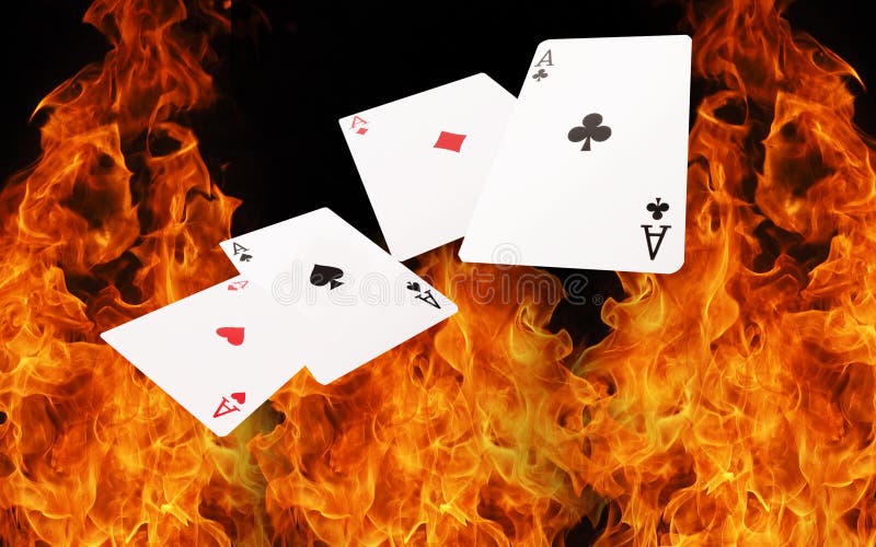 Playing Cards on Fire. Casino Concept Stock Image Image of isolated