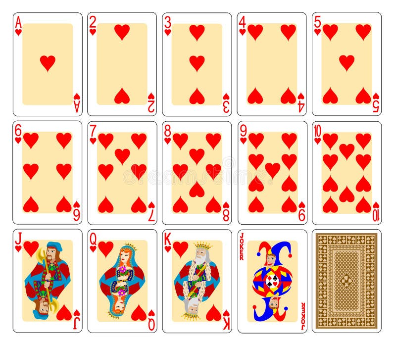 Playing Cards Hearts stock vector. Illustration of card 19951372