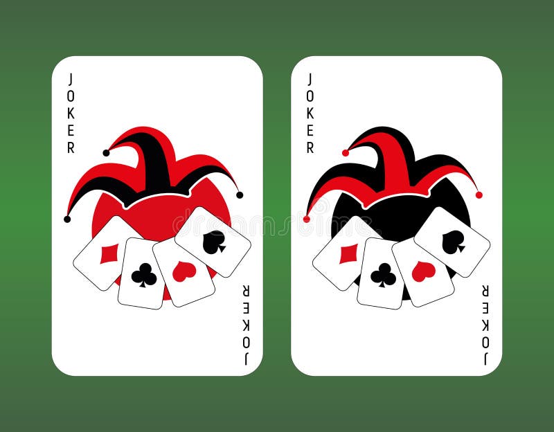 The Logo For The Casino, The Joker With A Deck Of Cards Stock Illustration - Illustration of ...