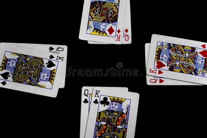 Playing Cards with King and Queen Stock Image - Image of luck, gambling:  172383477