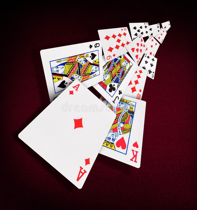 The combination of playing cards poker casino.