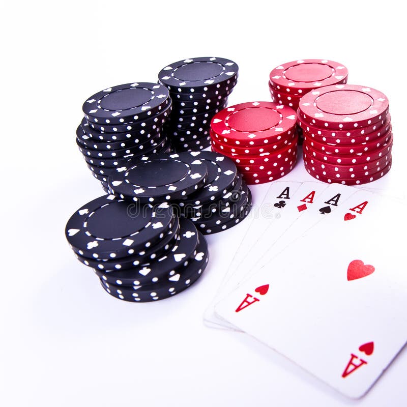 Playing Cards And Poker Chips Stock Image Image of betting, closeup