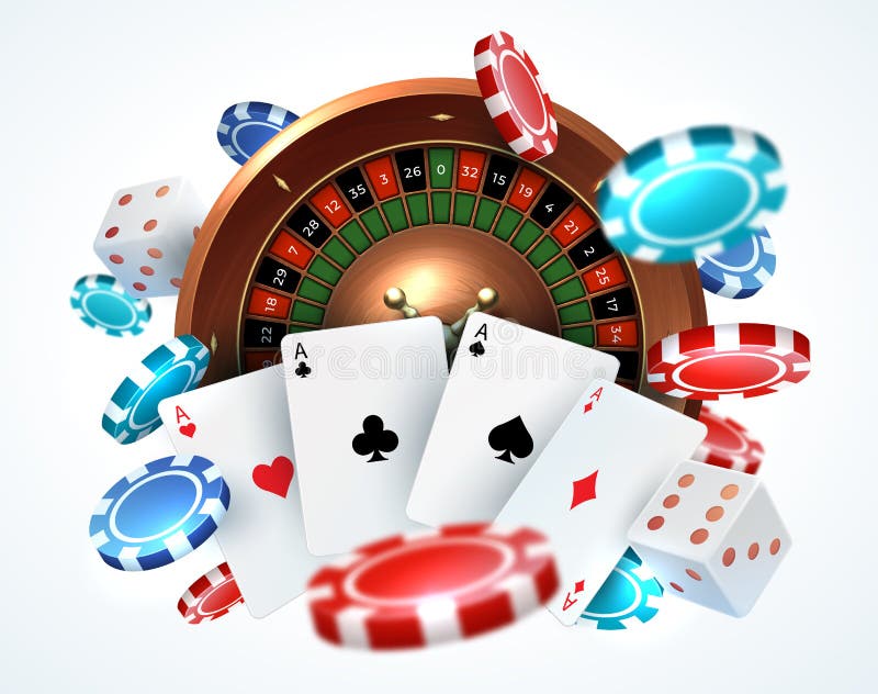 3d Online Casino Gambling Game Illustration Cards Bonus Sign Vector Golden  Reel Slot Chips Stock Illustration - Download Image Now - iStock