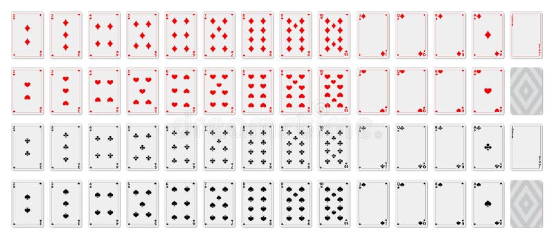 Playing Cards. Set of Template. Printable. Empty Blank for Your Throughout Blank Playing Card Template