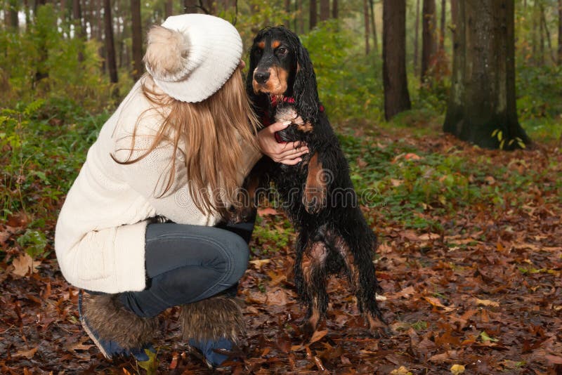 Playing with the dog